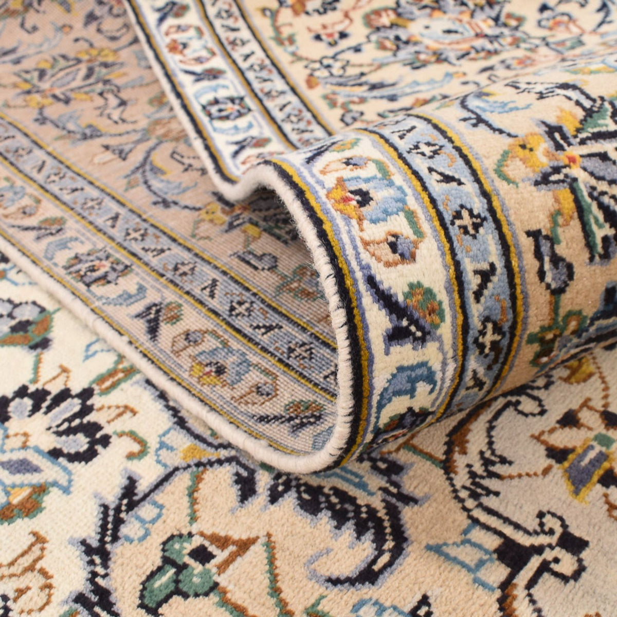 Perzisch tapijt - Keshan - 343 x 238 cm - licht beige