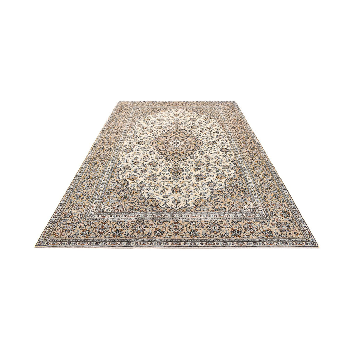 Perzisch tapijt - Keshan - 343 x 238 cm - licht beige
