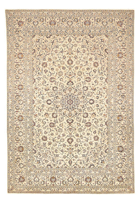 Perzisch tapijt - Keshan - 359 x 243 cm - licht beige