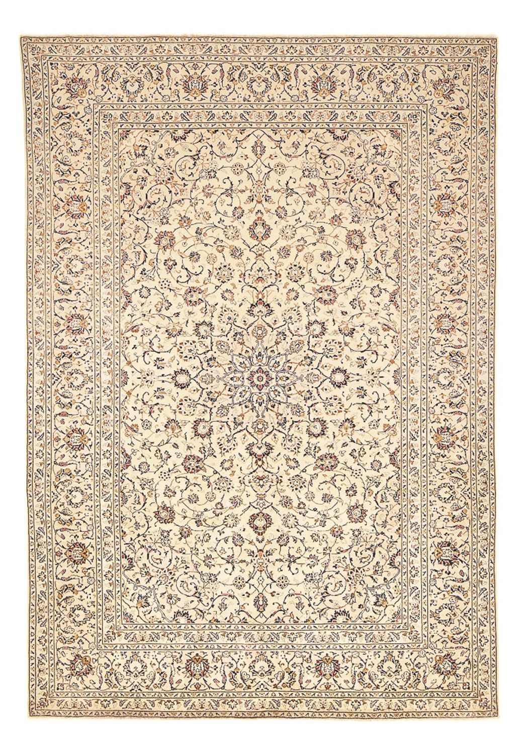 Perzisch tapijt - Keshan - 359 x 243 cm - licht beige
