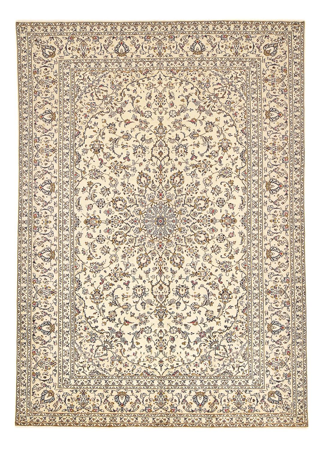 Perzisch tapijt - Keshan - 345 x 239 cm - licht beige