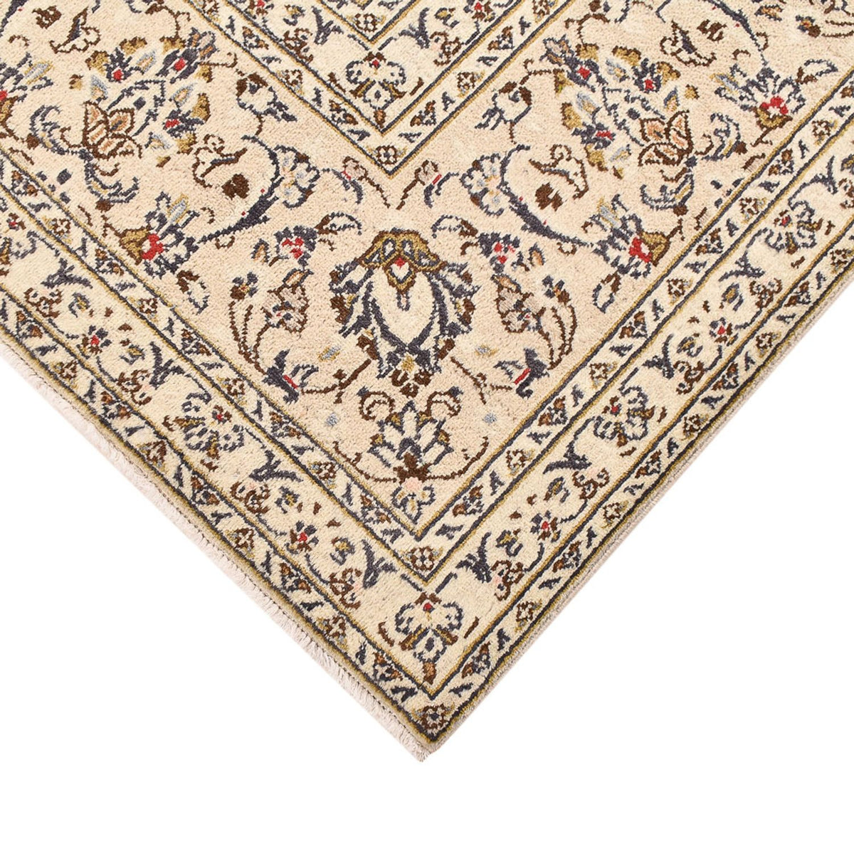 Perzisch tapijt - Keshan - 345 x 239 cm - licht beige