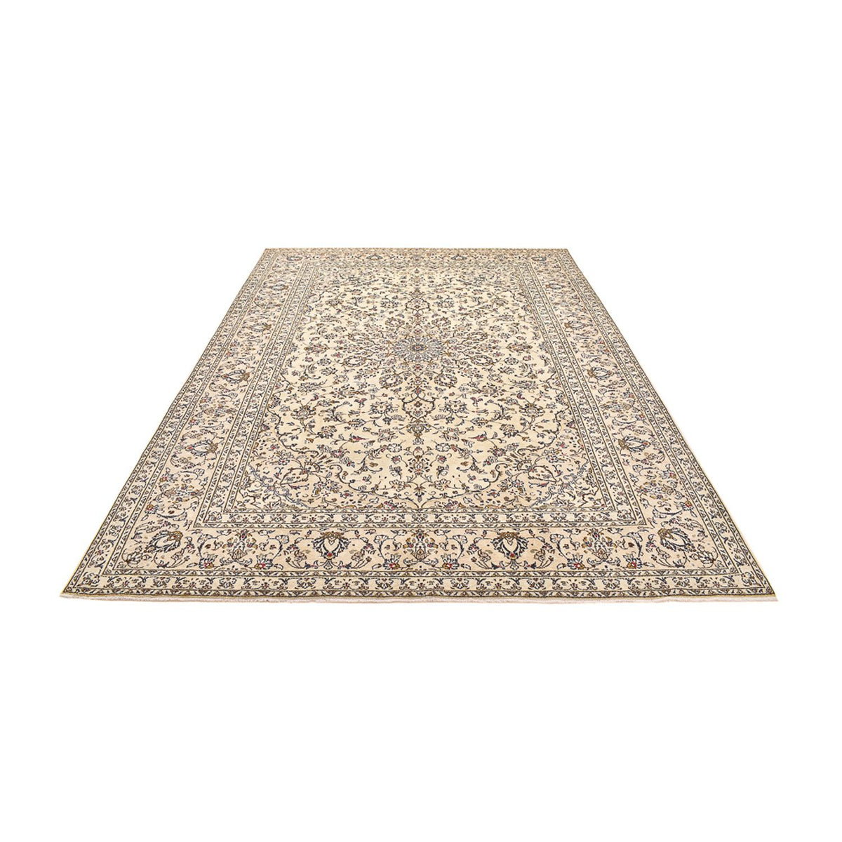 Perzisch tapijt - Keshan - 345 x 239 cm - licht beige