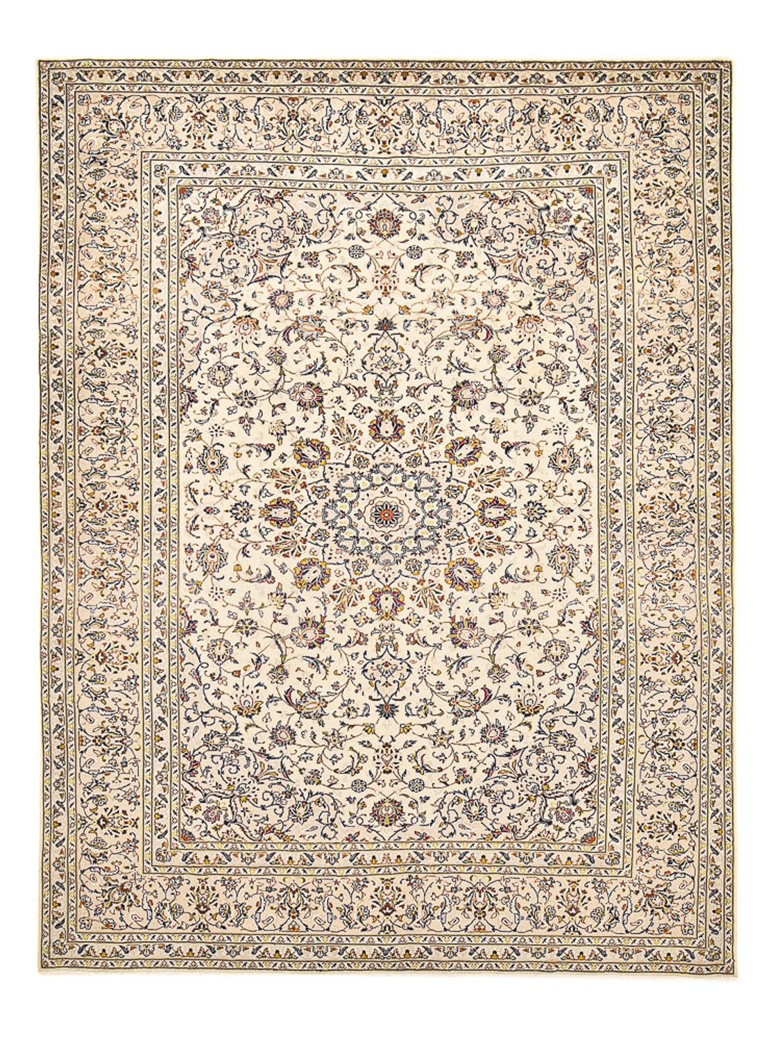 Perzisch tapijt - Keshan - 342 x 245 cm - licht beige