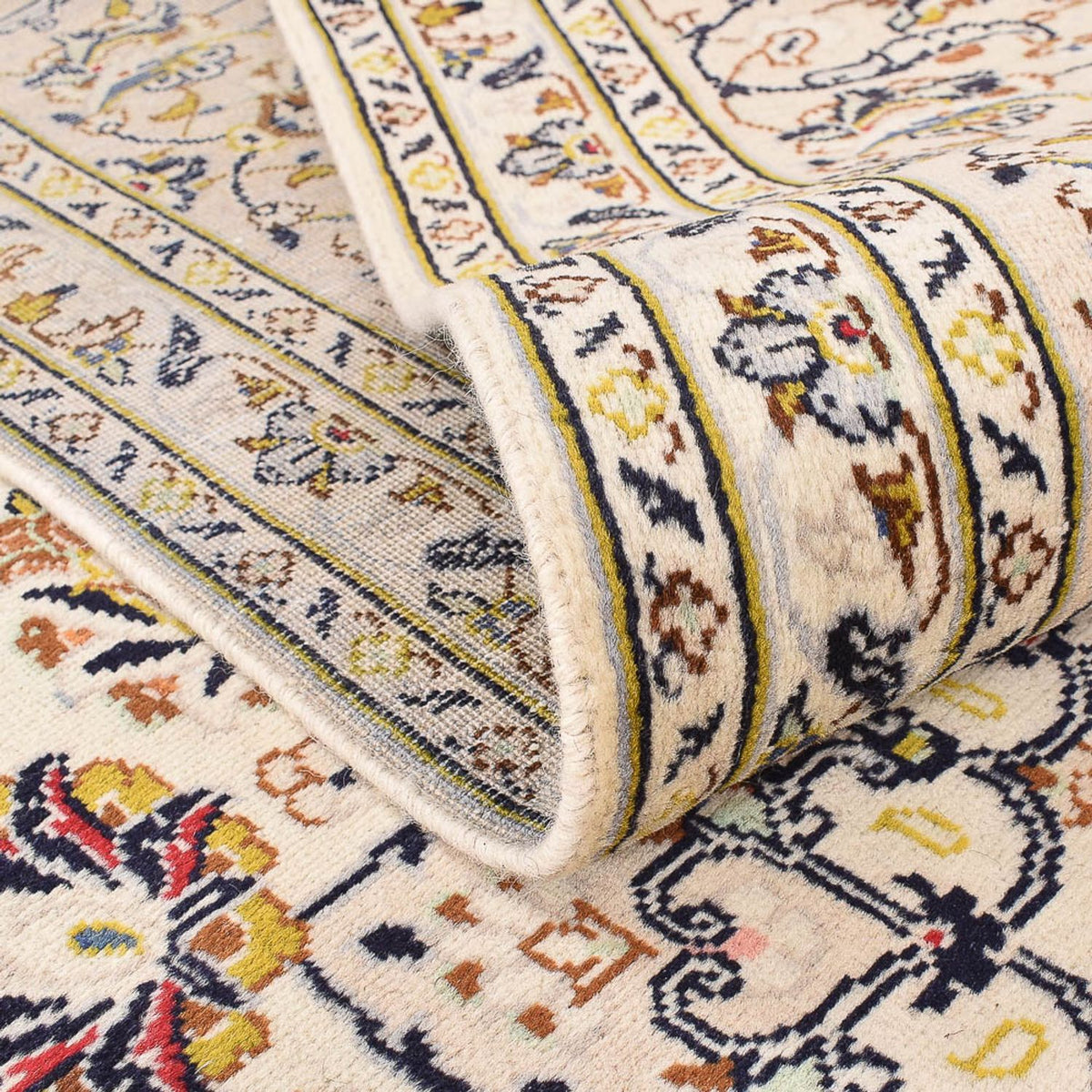 Perzisch tapijt - Keshan - 342 x 245 cm - licht beige