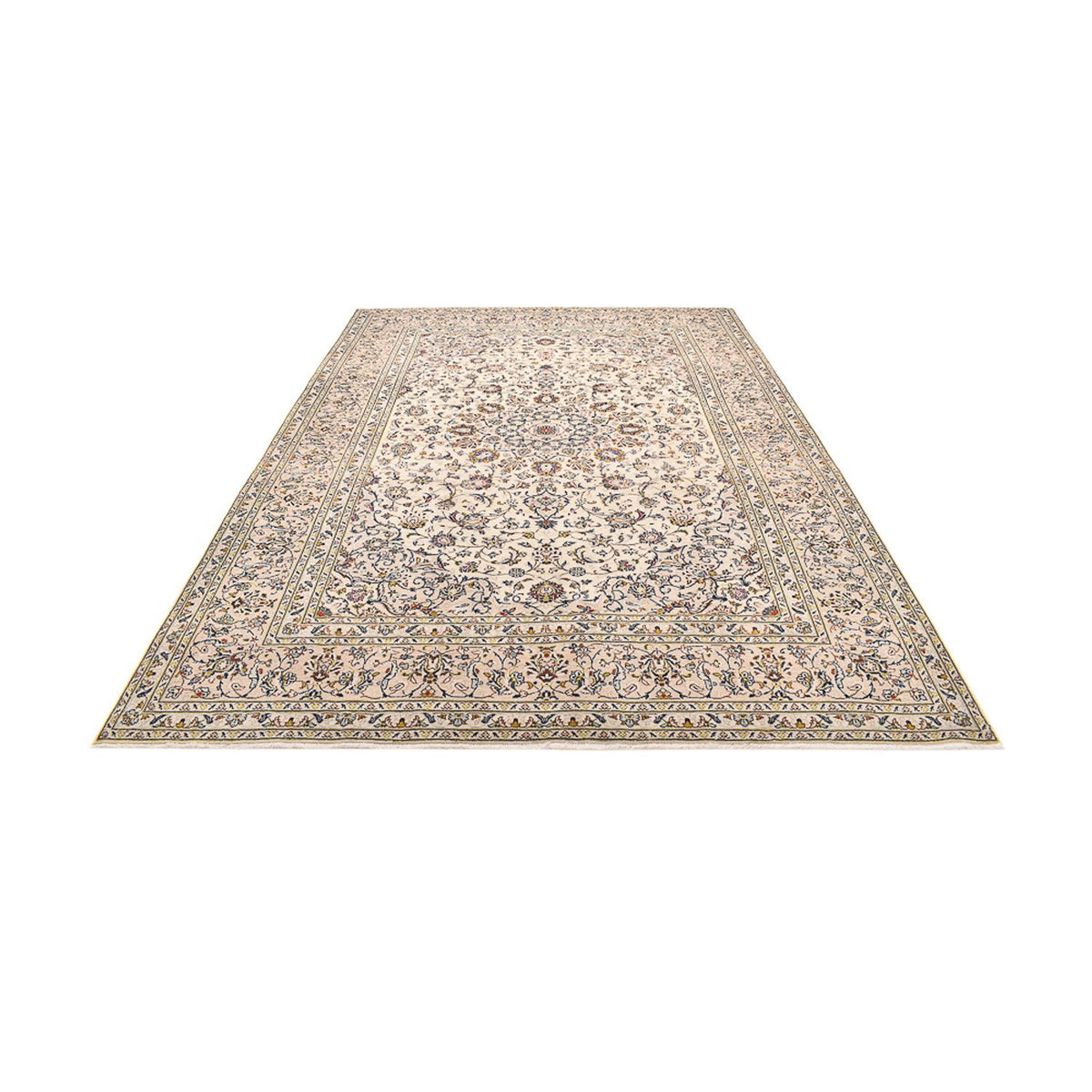 Perzisch tapijt - Keshan - 342 x 245 cm - licht beige