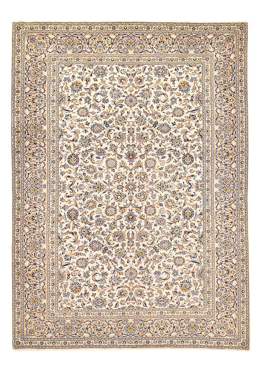 Perzisch tapijt - Keshan - 380 x 271 cm - licht beige