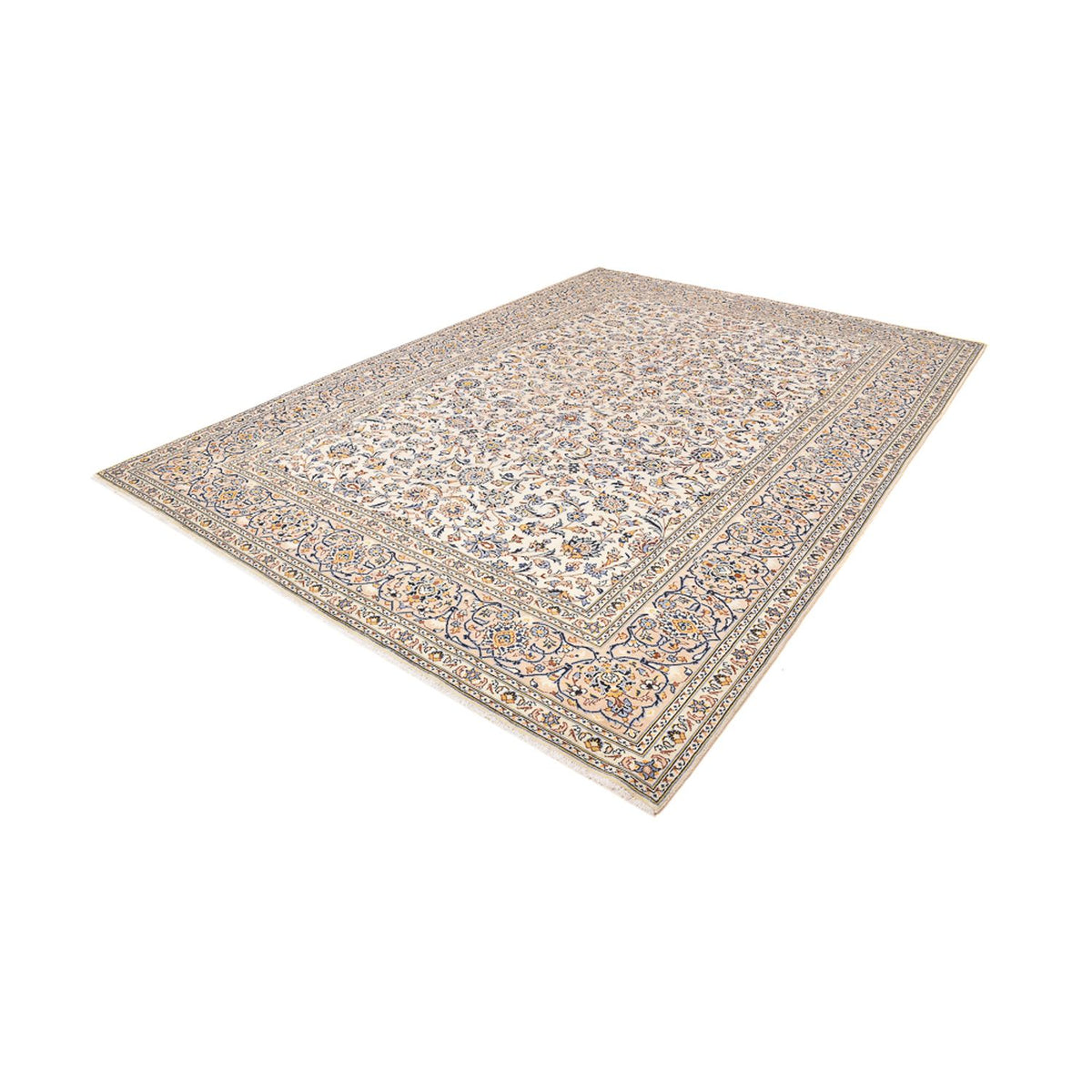 Perzisch tapijt - Keshan - 380 x 271 cm - licht beige