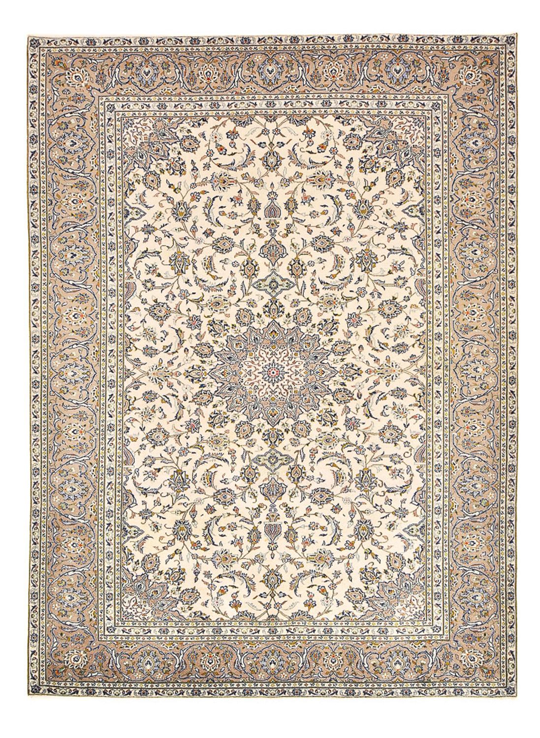 Perzisch tapijt - Keshan - 345 x 250 cm - licht beige