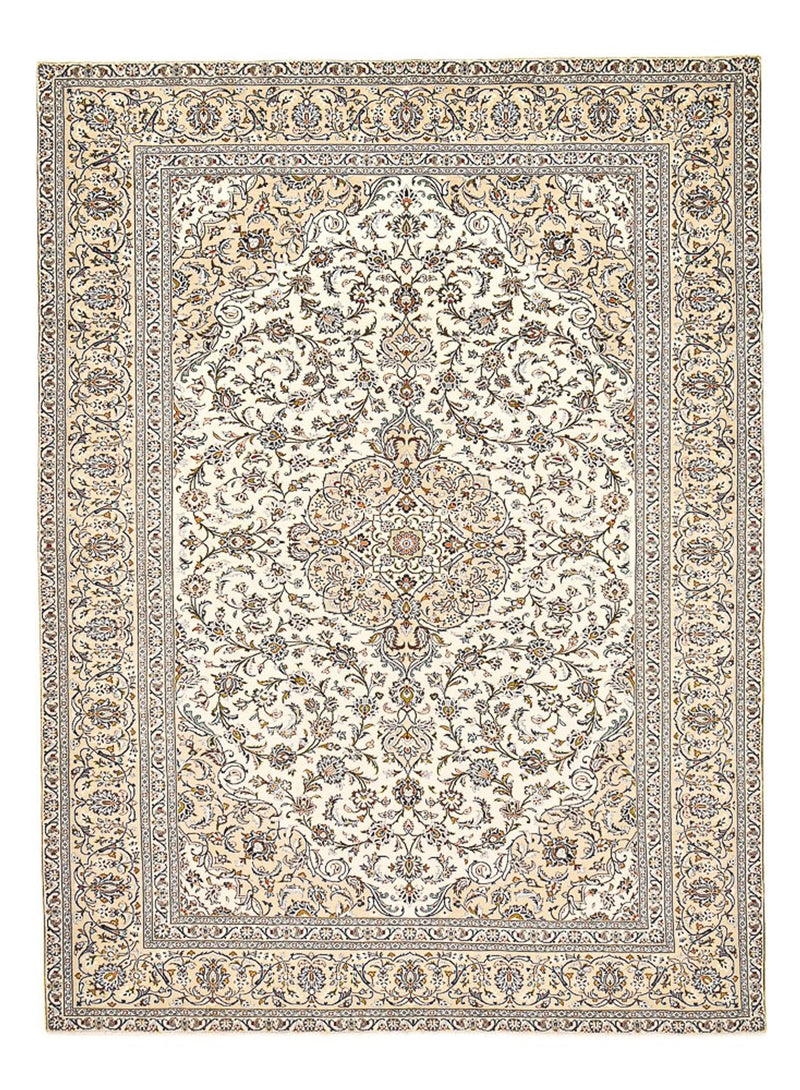 Perzisch tapijt - Keshan - 400 x 288 cm - licht beige