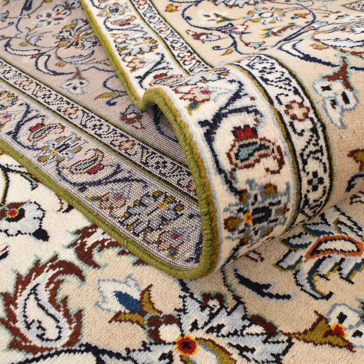 Perzisch tapijt - Keshan - 400 x 288 cm - licht beige