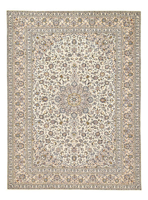 Perzisch tapijt - Keshan - 405 x 292 cm - licht beige