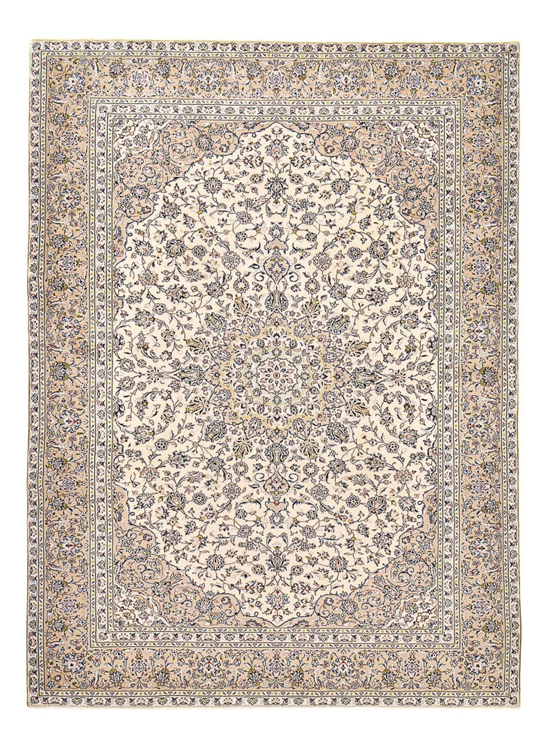 Perzisch tapijt - Keshan - 403 x 282 cm - licht beige