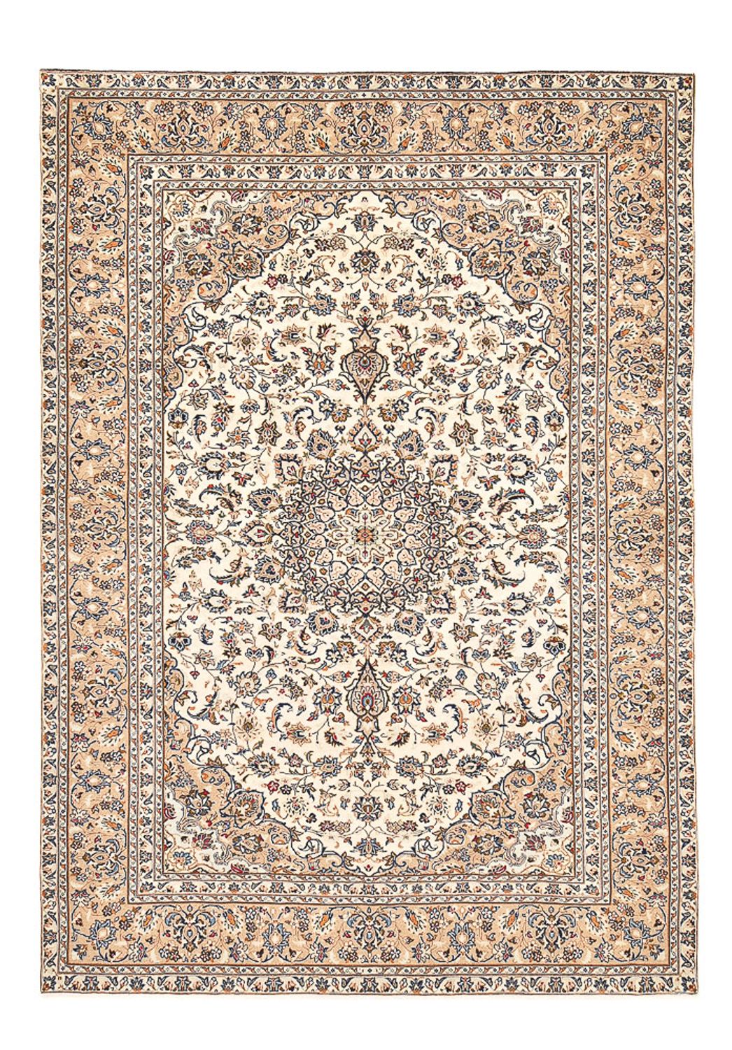 Perzisch tapijt - Keshan - 333 x 235 cm - licht beige