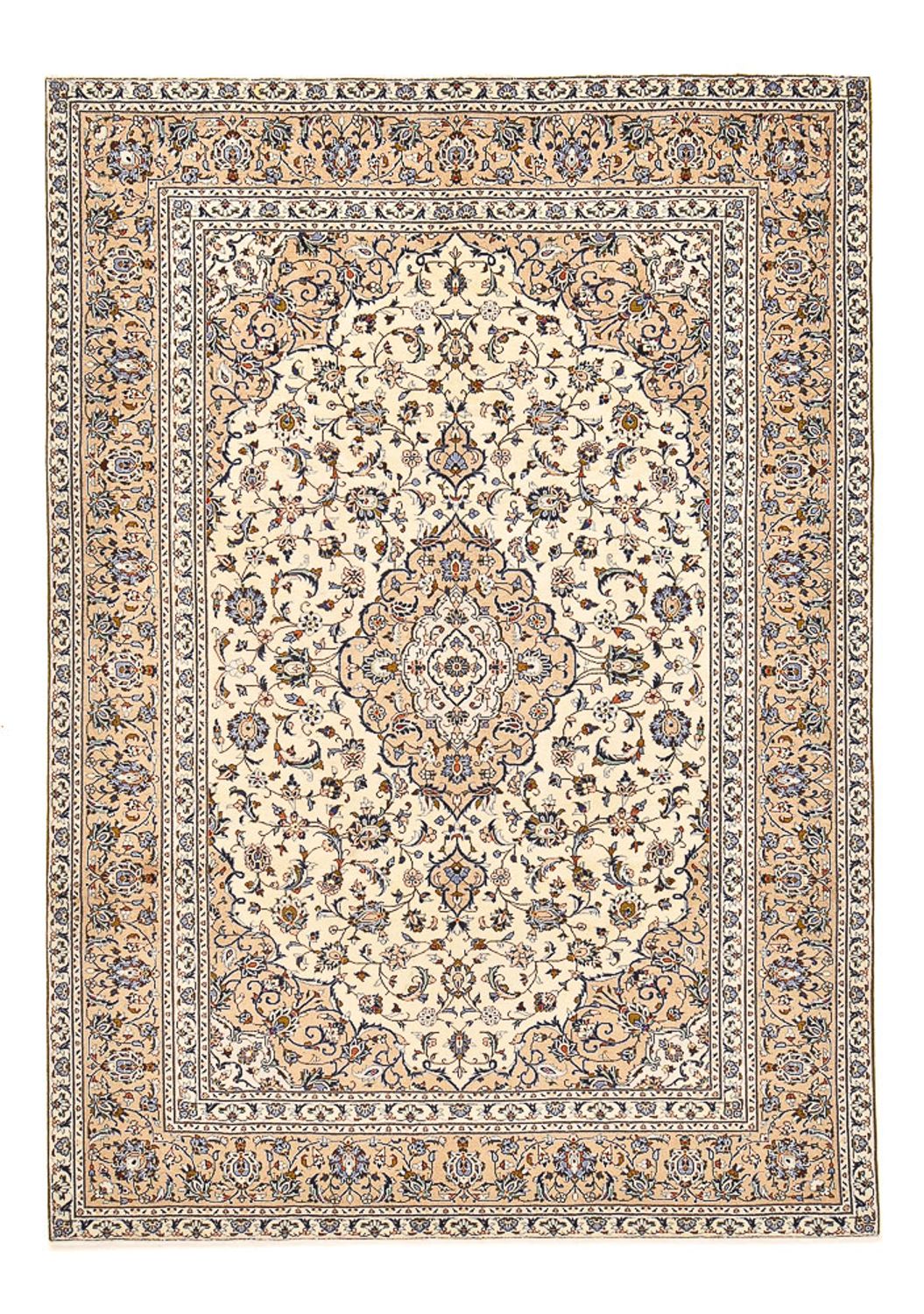 Perzisch tapijt - Keshan - 349 x 241 cm - licht beige