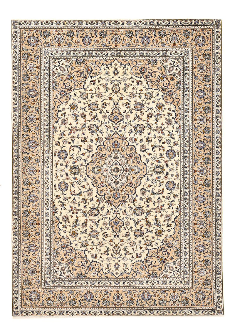 Perzisch tapijt - Keshan - 349 x 241 cm - licht beige