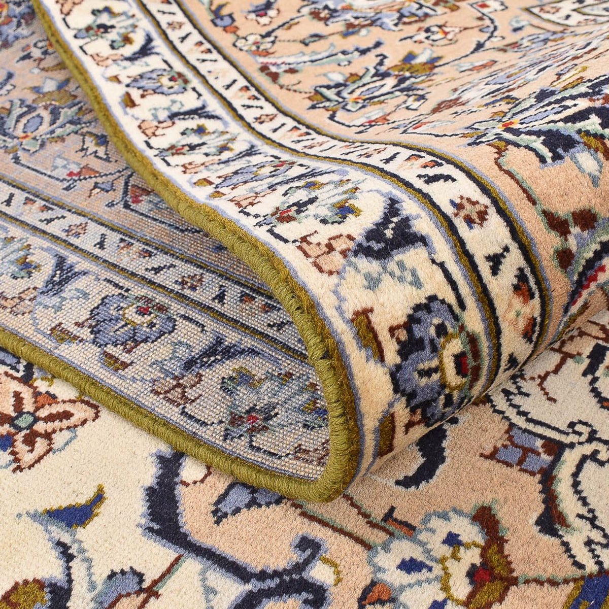 Perzisch tapijt - Keshan - 349 x 241 cm - licht beige