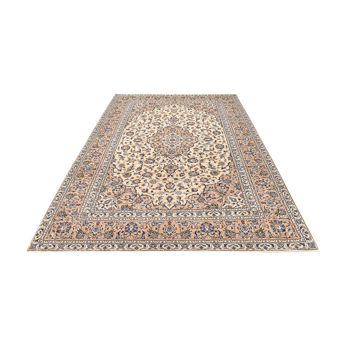Perzisch tapijt - Keshan - 349 x 241 cm - licht beige