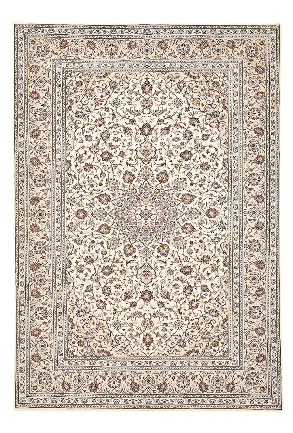 Perzisch tapijt - Keshan - 356 x 242 cm - licht beige