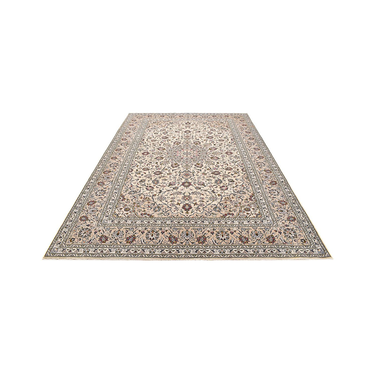Perzisch tapijt - Keshan - 356 x 242 cm - licht beige