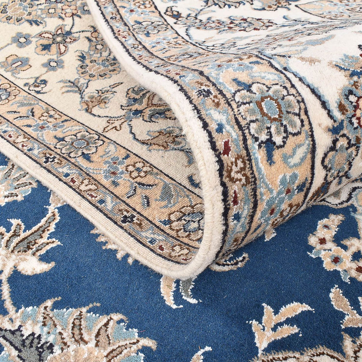 Perzisch tapijt - Nain - 293 x 244 cm - blauw