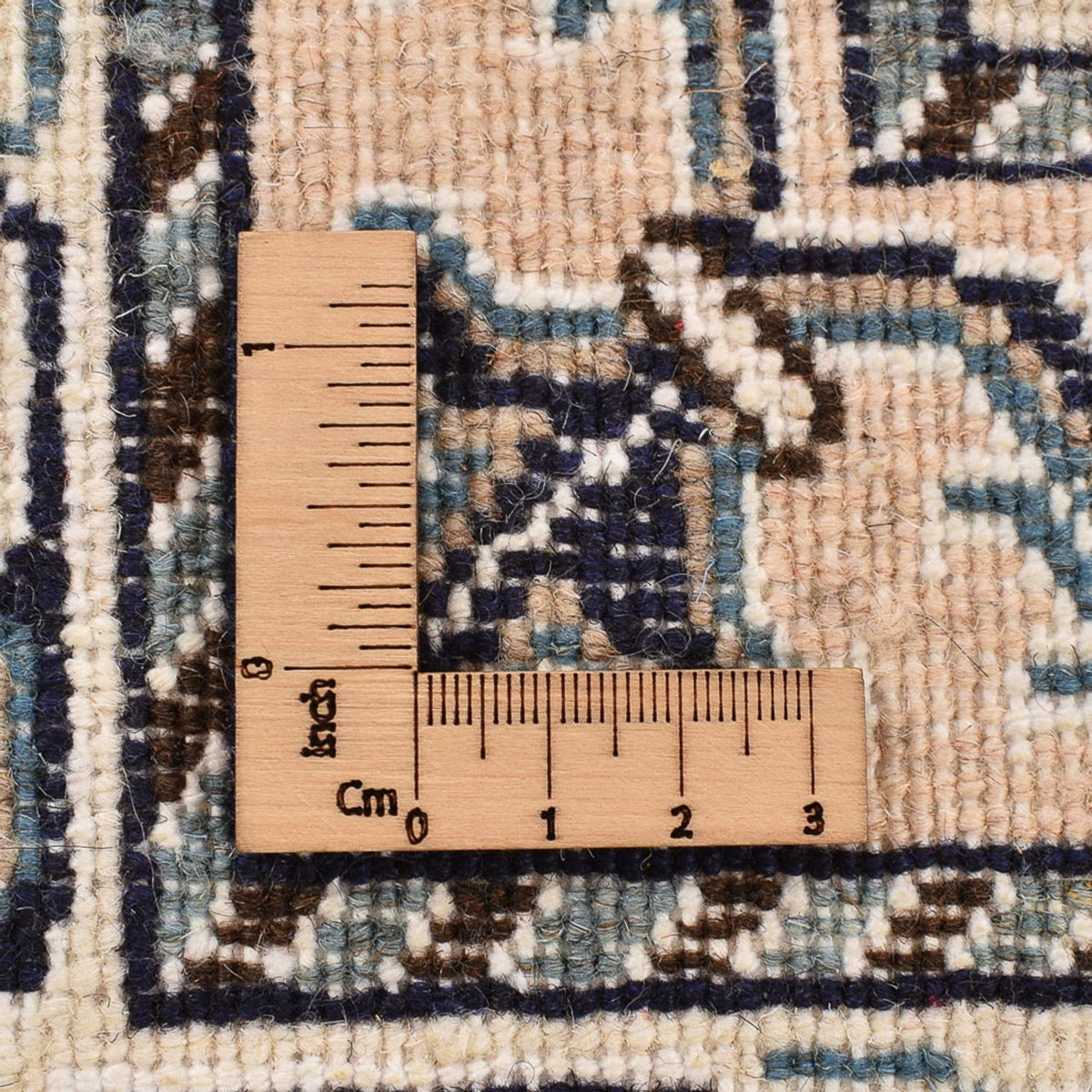 Perzisch tapijt - Nain - 198 x 147 cm - licht beige