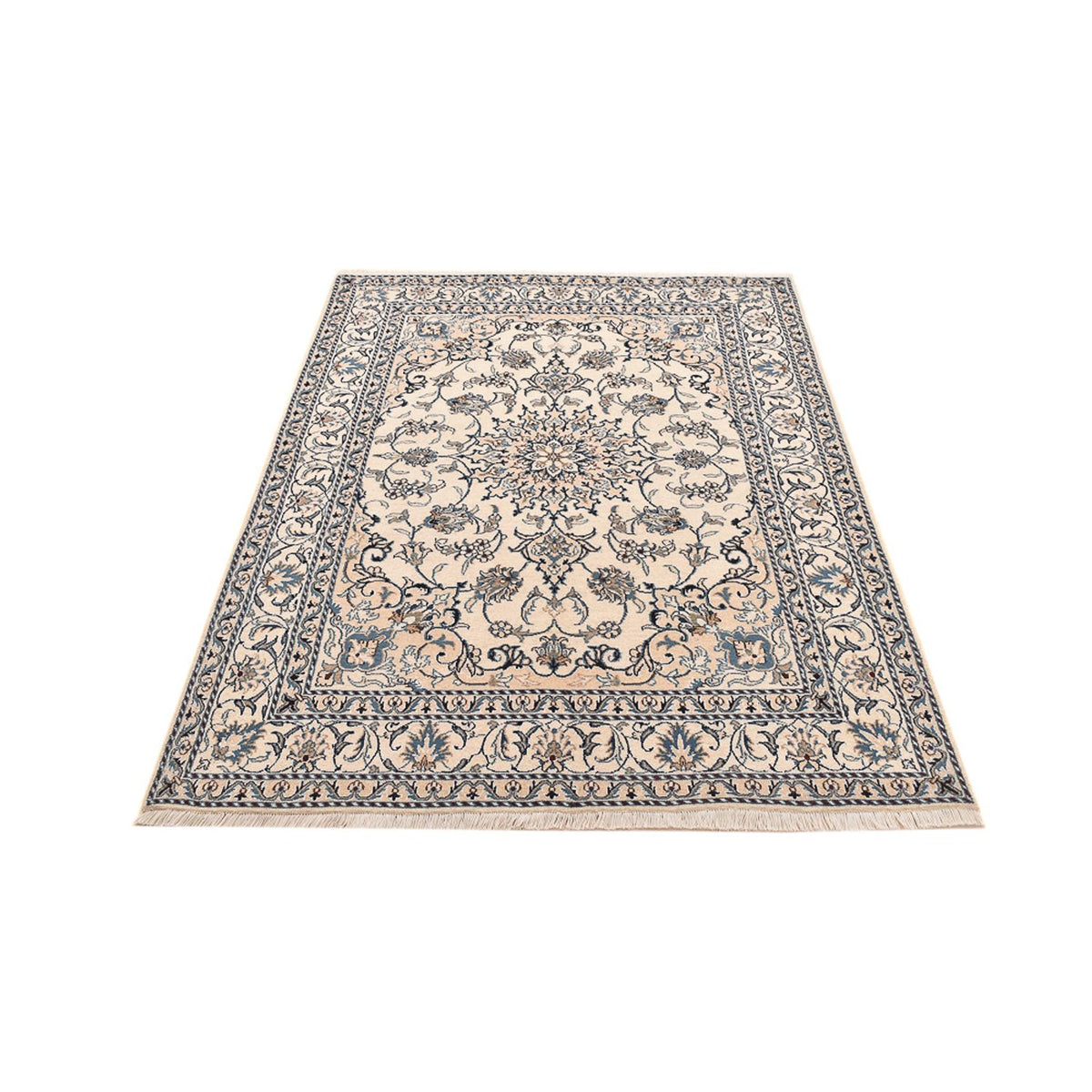 Perzisch tapijt - Nain - 209 x 146 cm - licht beige