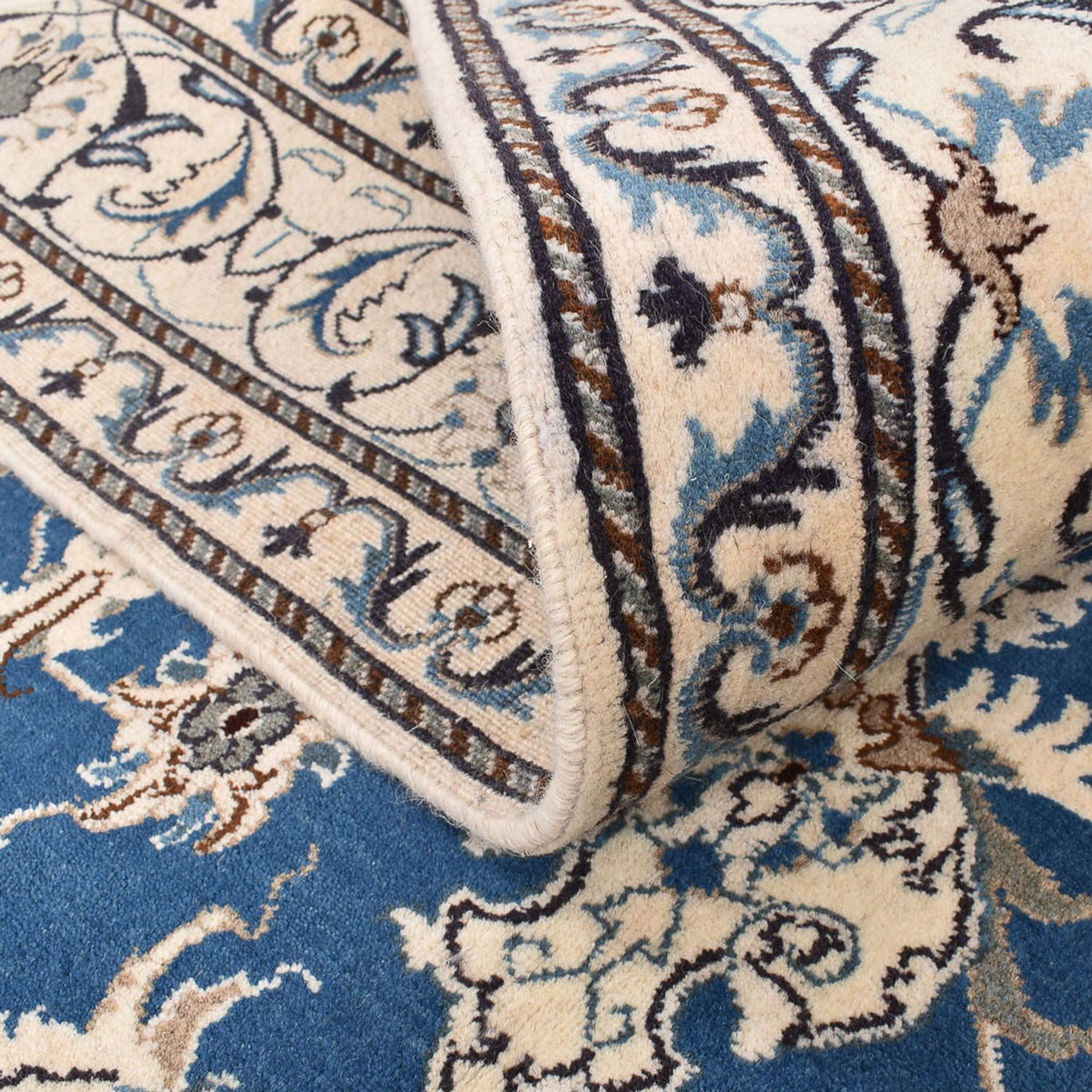 Perzisch tapijt - Nain - 234 x 166 cm - blauw