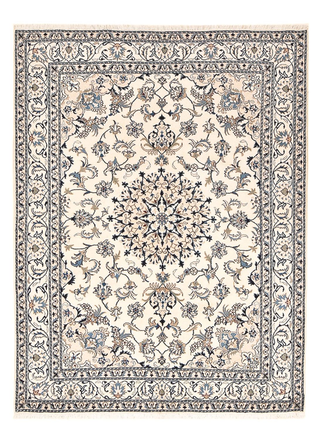 Perzisch tapijt - Nain - 236 x 164 cm - licht beige