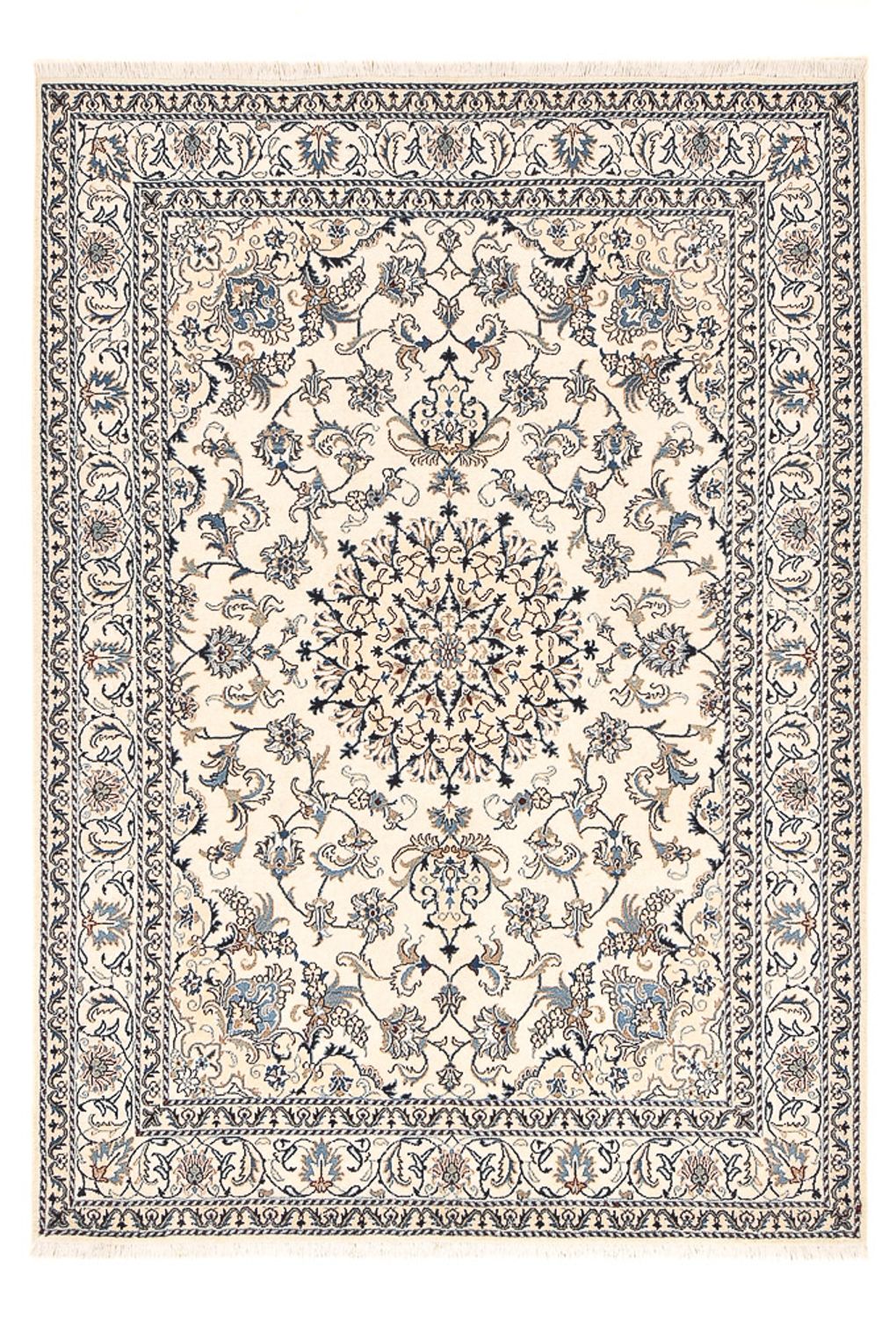 Perzisch tapijt - Nain - 237 x 163 cm - licht beige