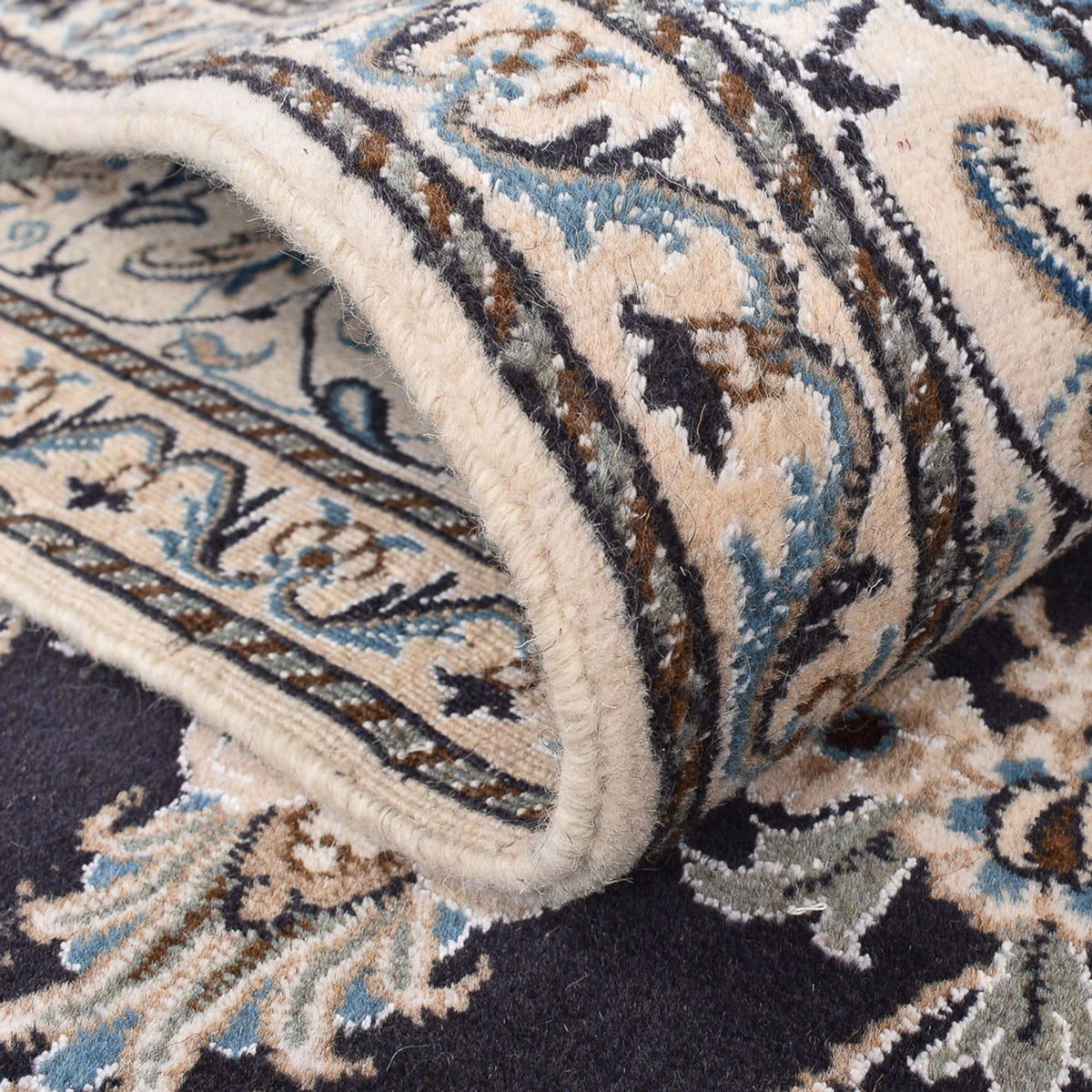 Perzisch tapijt - Nain - 238 x 161 cm - donkerblauw