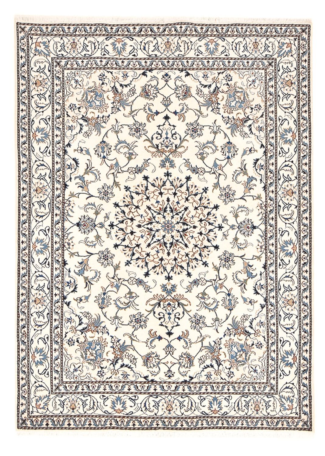 Perzisch tapijt - Nain - 241 x 170 cm - licht beige