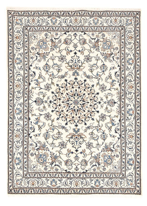 Perzisch tapijt - Nain - 241 x 170 cm - licht beige