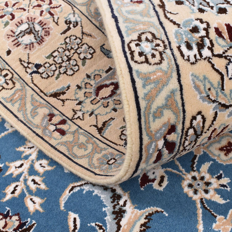 Perzisch tapijt - Nain - Koninklijk - 201 x 149 cm - lichtblauw