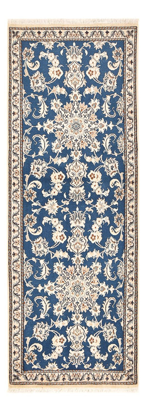 Loper Perzisch tapijt - Nain - 209 x 78 cm - blauw