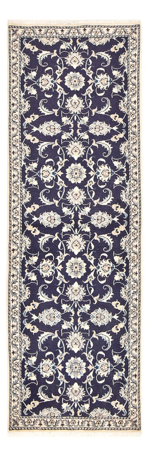 Loper Perzisch tapijt - Nain - 241 x 79 cm - donkerblauw