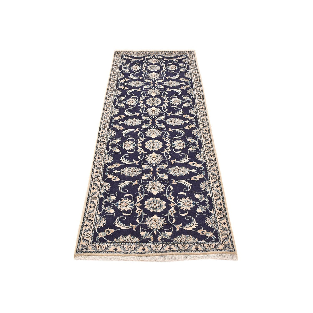 Loper Perzisch tapijt - Nain - 241 x 79 cm - donkerblauw