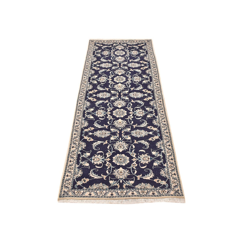 Loper Perzisch tapijt - Nain - 241 x 79 cm - donkerblauw