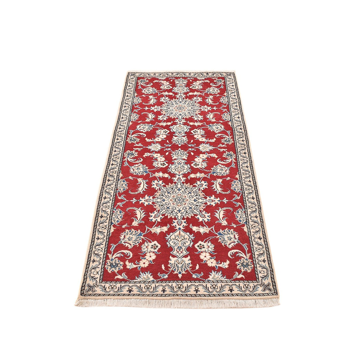 Loper Perzisch tapijt - Nain - 208 x 79 cm - rood