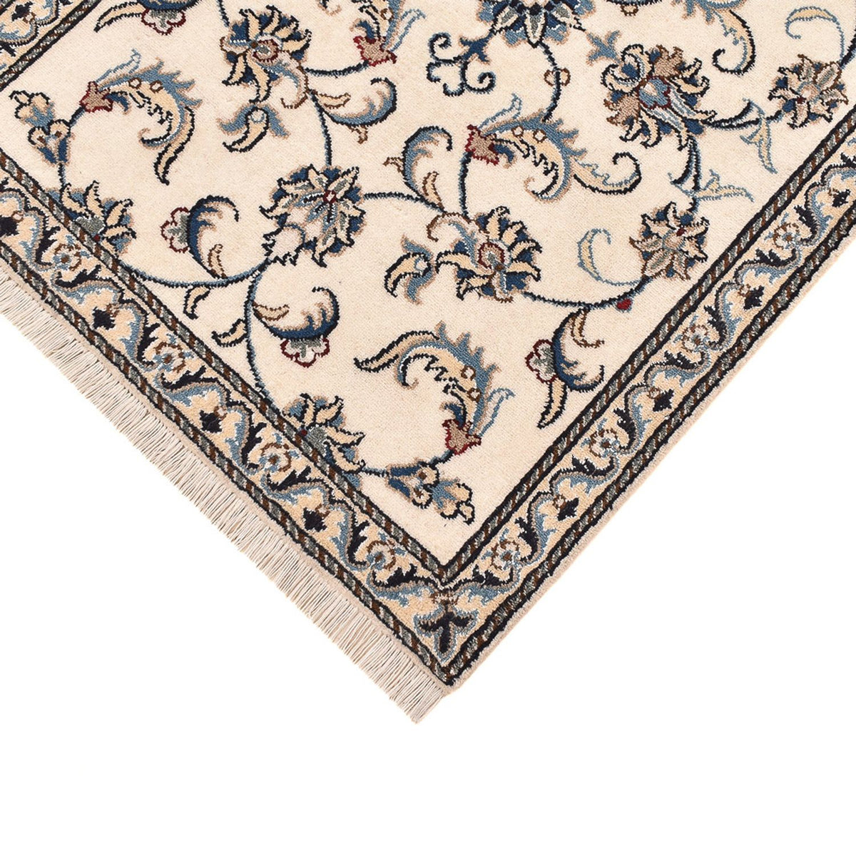 Loper Perzisch tapijt - Nain - 298 x 78 cm - wit  crème