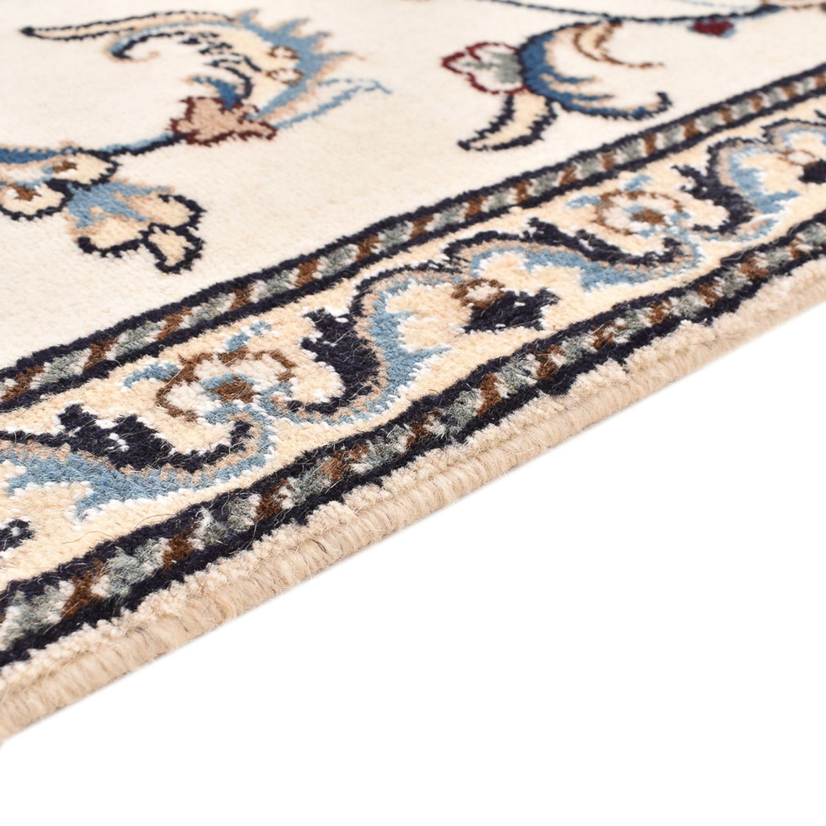 Loper Perzisch tapijt - Nain - 298 x 78 cm - wit  crème