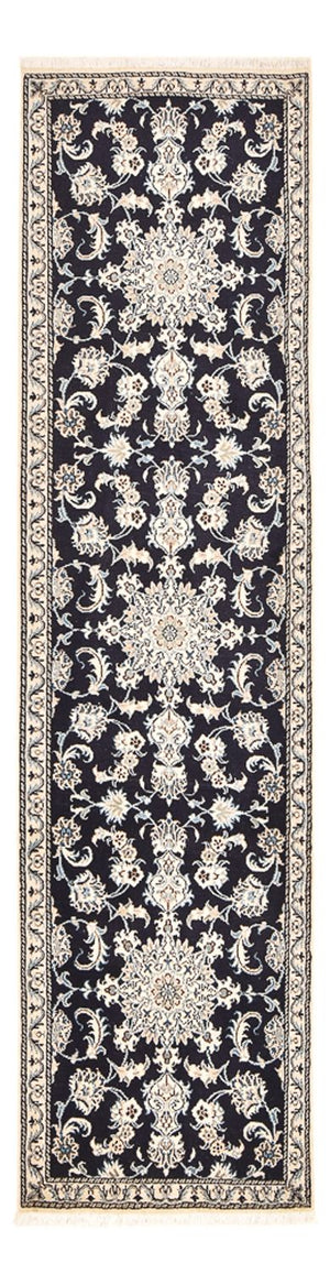 Loper Perzisch tapijt - Nain - 292 x 78 cm - donkerblauw