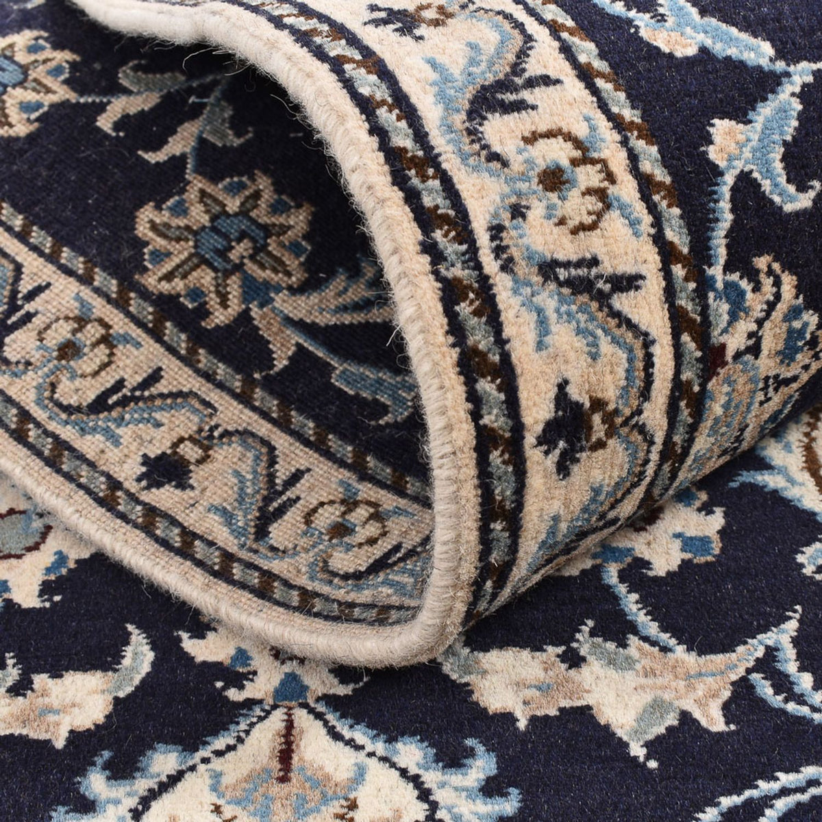 Loper Perzisch tapijt - Nain - 292 x 78 cm - donkerblauw