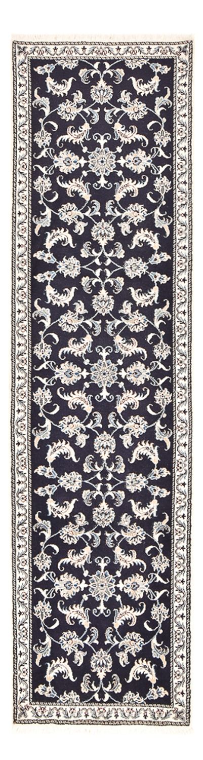 Loper Perzisch tapijt - Nain - 290 x 79 cm - donkerblauw
