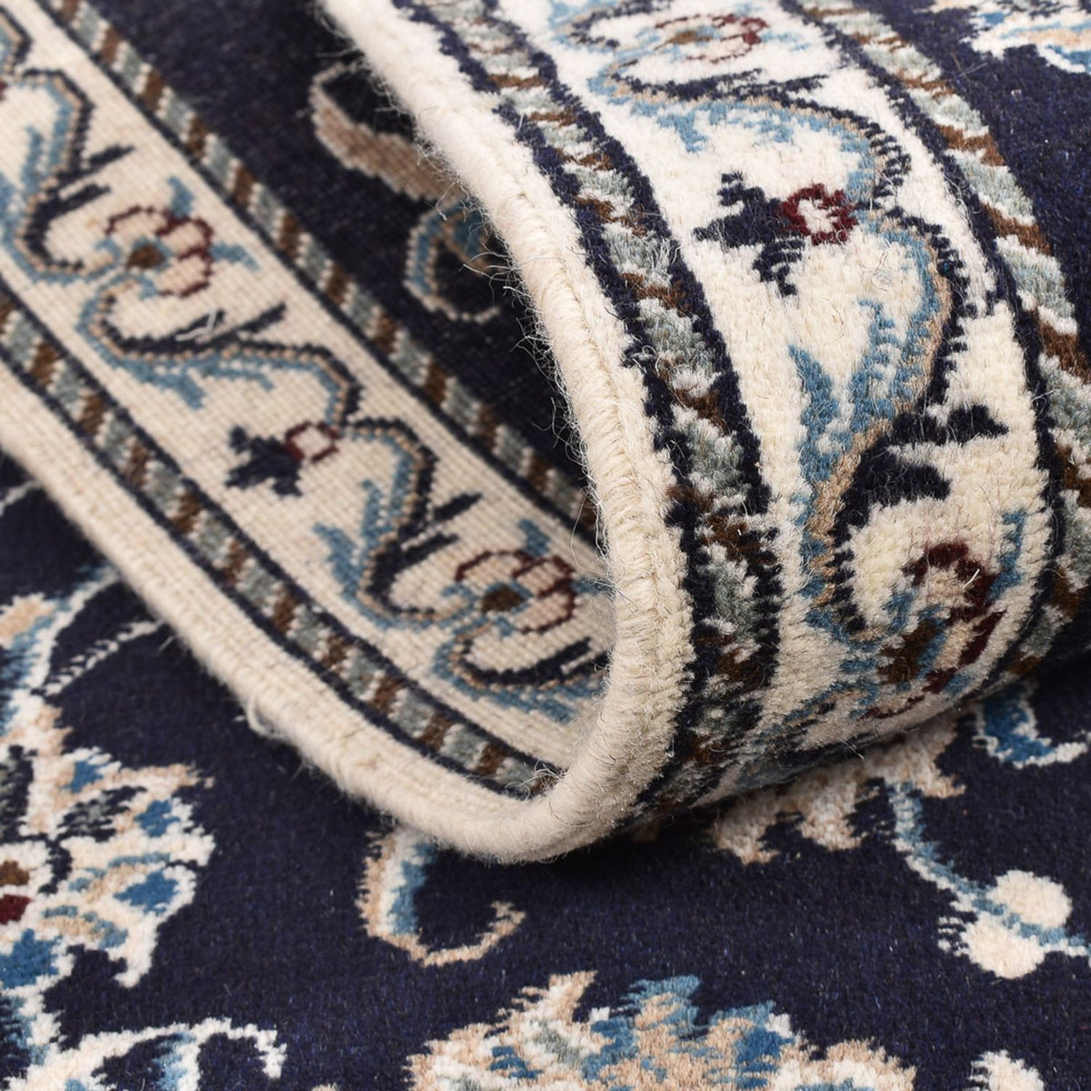 Loper Perzisch tapijt - Nain - 290 x 79 cm - donkerblauw