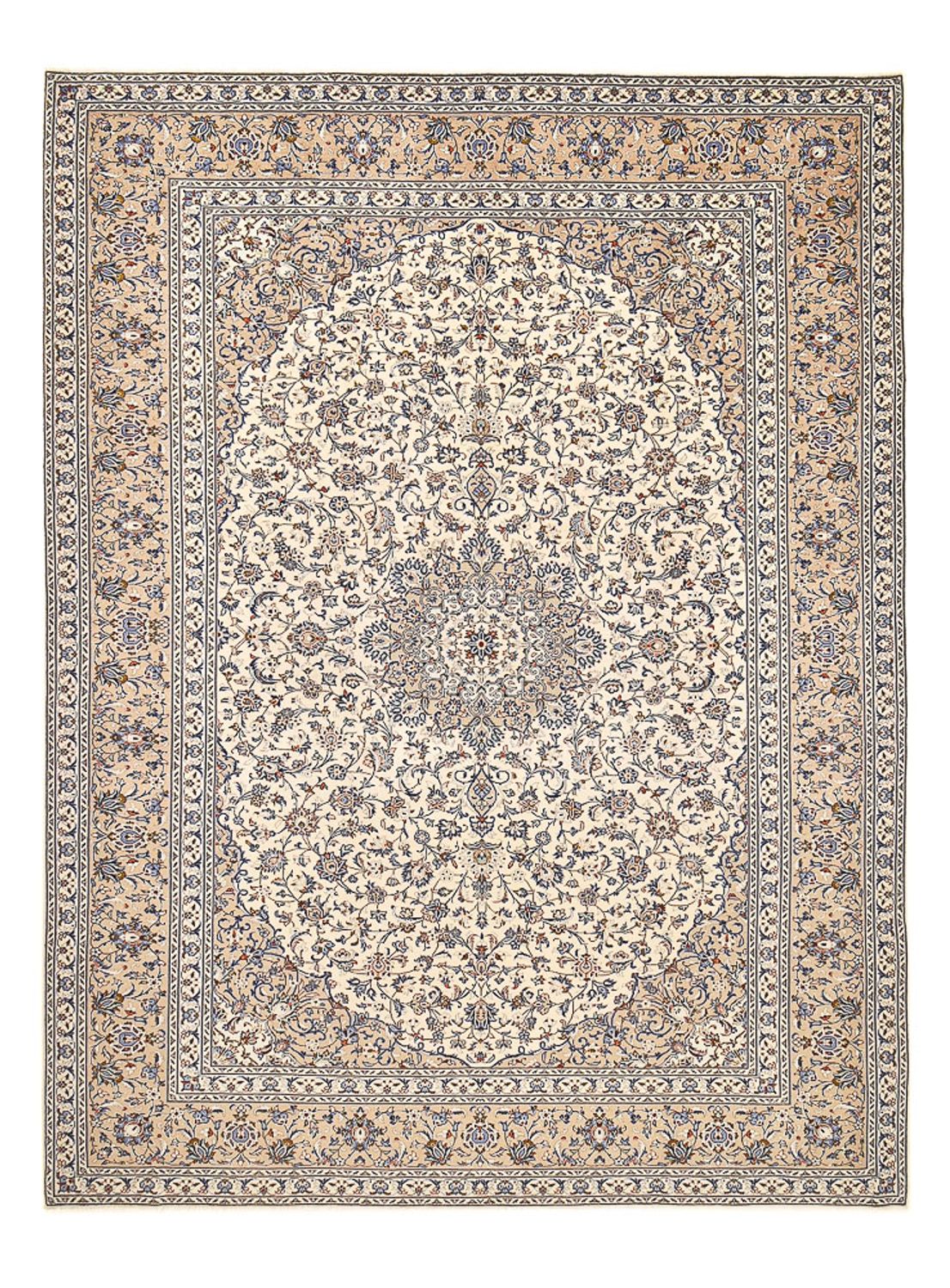Perzisch tapijt - Keshan - 405 x 295 cm - donker beige