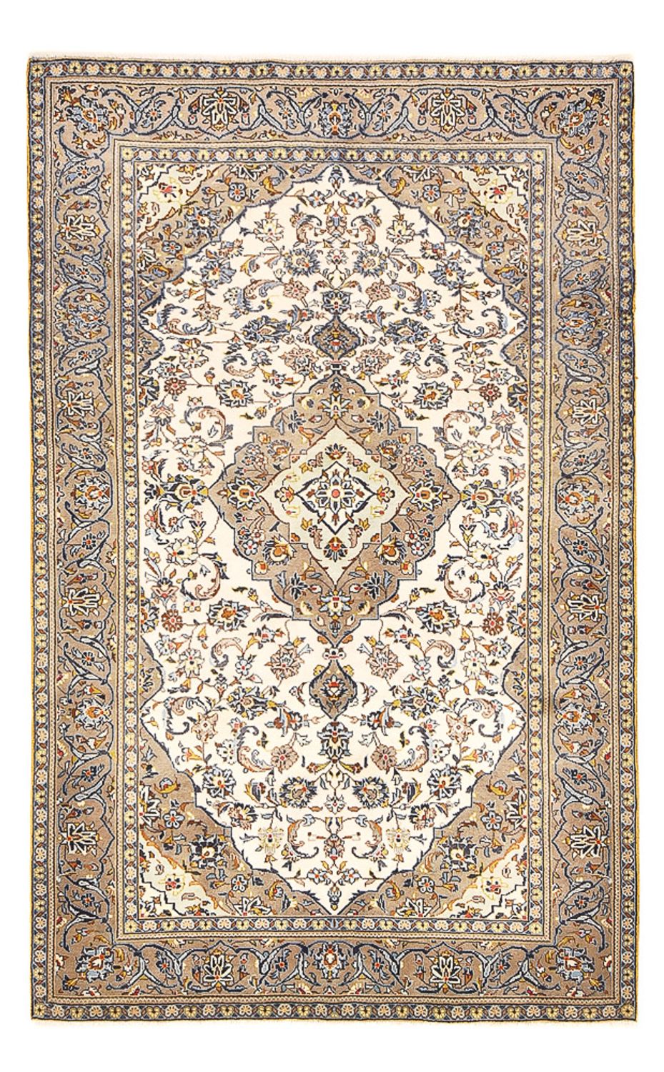 Perzisch tapijt - Keshan - 230 x 145 cm - licht beige