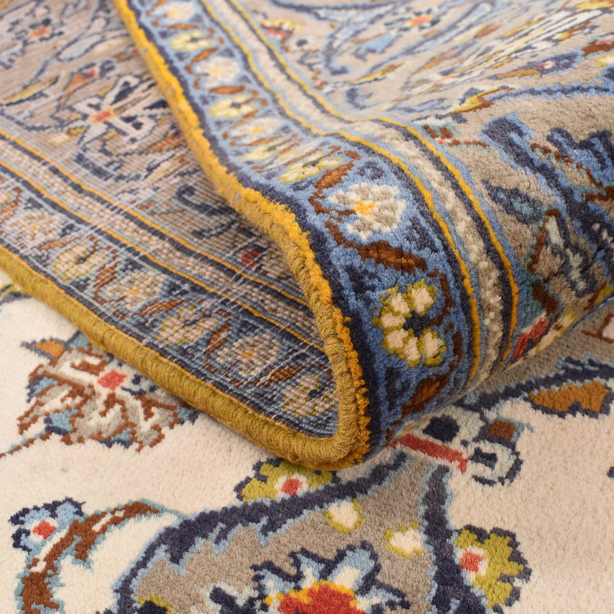 Perzisch tapijt - Keshan - 230 x 145 cm - licht beige