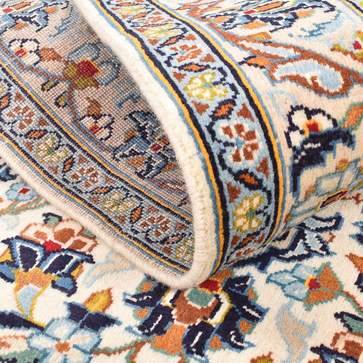 Perzisch tapijt - Keshan - 141 x 96 cm - licht beige