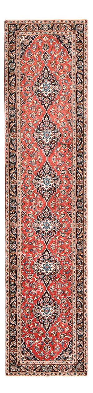 Loper Perzisch tapijt - Keshan - 397 x 95 cm - licht rood